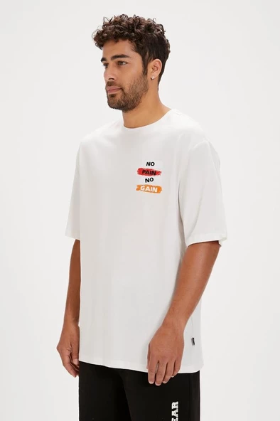 Bad Bear GAIN T-SHIRT OS OFF-WHITE Erkek Tişört Beyaz S-XXL - 3