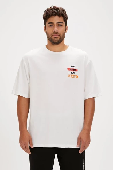 Bad Bear GAIN T-SHIRT OS OFF-WHITE Erkek Tişört Beyaz S-XXL - 2