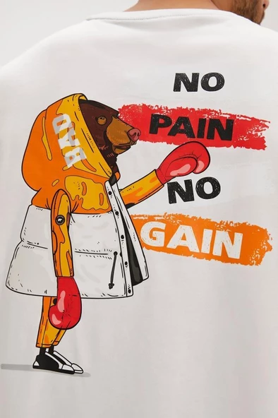 Bad Bear GAIN T-SHIRT OS OFF-WHITE Erkek Tişört Beyaz S-XXL - 6