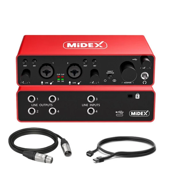 Midex Referans Paket-5 Maxword Monitör Ses Kartı CX1 Mikrofon Pad Controller - 3