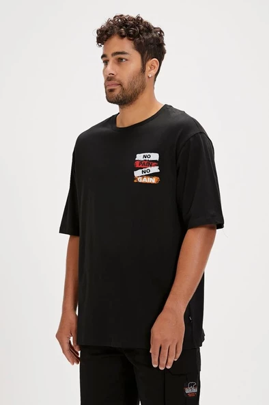 Bad Bear GAIN T-SHIRT OS NIGHT Erkek Tişört Siyah S-XXL - 2