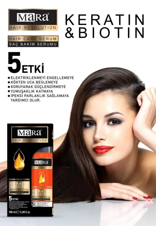 Mara Hair Care Serum Keratin & Biotin 100 Ml - 2