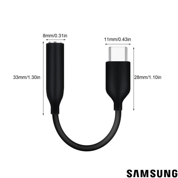 Samsung UC10 Type-C to 3.5mm Jack Dönüştürücü Adaptör Siyah İthalatçı Garantili - 2