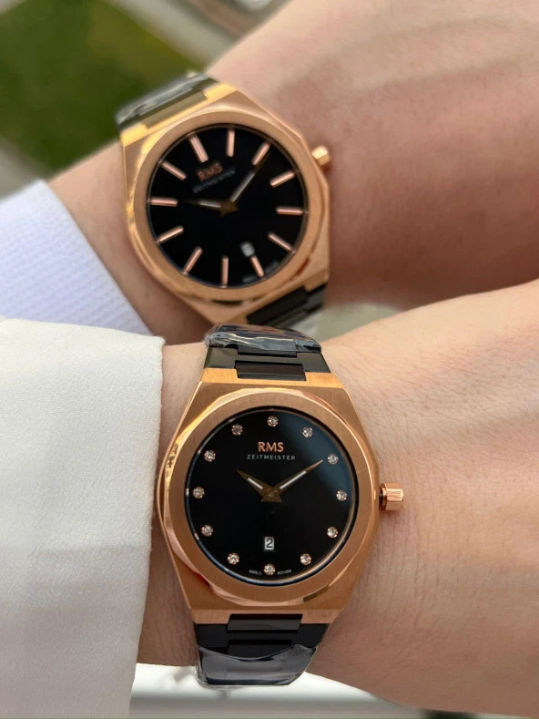 Romanson Zeıtmeıster Model Çiftlere Özel Seri 50 Mt Suya Dayanıklı Bay-Bayan Kol Saat Seti AG1407.07 ürün görseli