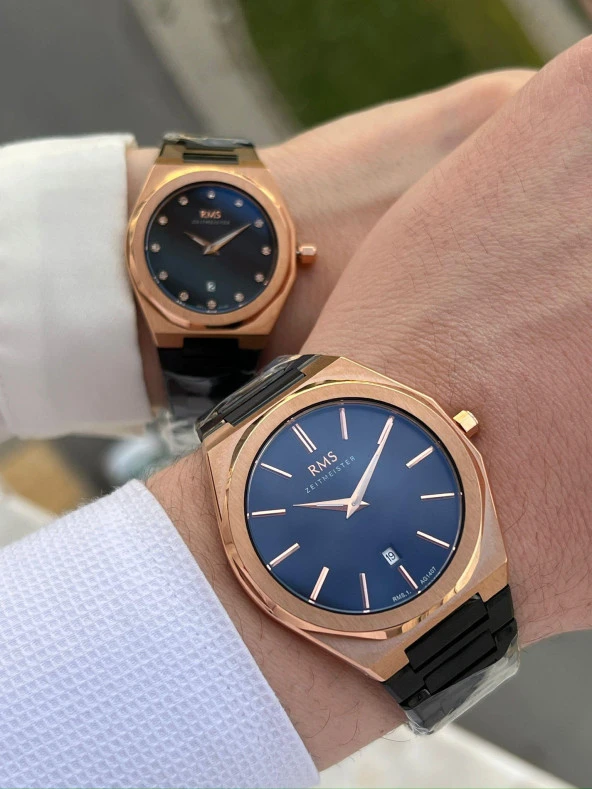 Romanson Zeıtmeıster Model Çiftlere Özel Seri 50 Mt Suya Dayanıklı Bay-Bayan Kol Saat Seti AG1407.07 - Resim 2