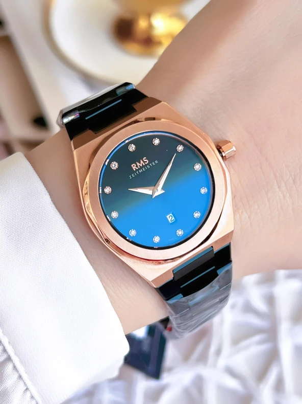 Romanson Zeıtmeıster Model Çiftlere Özel Seri 50 Mt Suya Dayanıklı Bay-Bayan Kol Saat Seti AG1407.07 - Resim 3