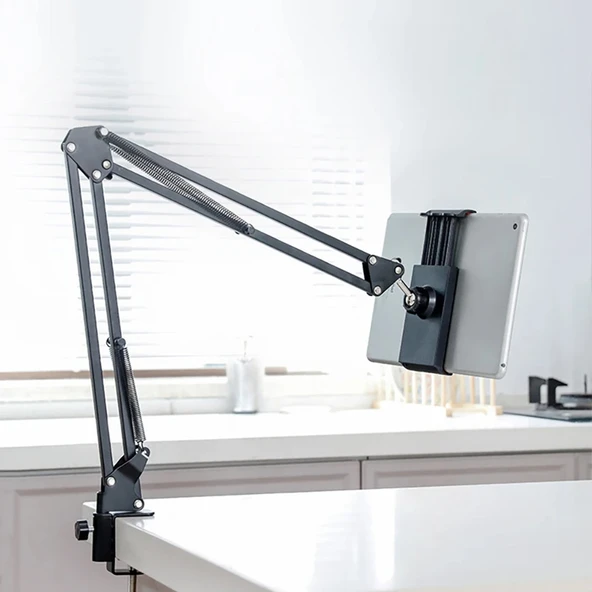 HyMark Esnek Metal Uzun Kollu Telefon Tablet Tutucu Teleskopik 360 Derece Hareketli ürün görseli