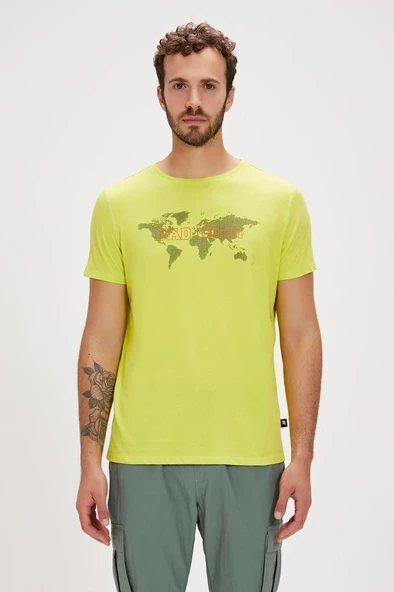 Bad Bear GLOBE T-SHIRT SULPHUR Erkek Tişört Yeşil S-XXL - 2