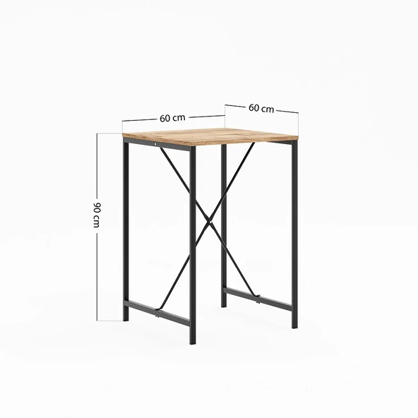 Eportatif Bar Masa Sandalye Seti Mutfak Yemek Masası Takımı 1009 - 7