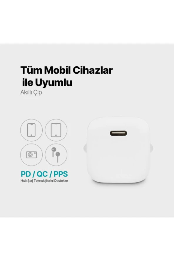 SmartCharger 30W PD USB-C Seyahat Hızlı Şarj Aleti - 3