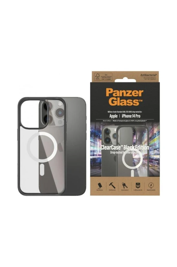 Magsafe Clearcase Siyah Çerçeveli Kapak 2.4m Iphone 14 Pro - 2