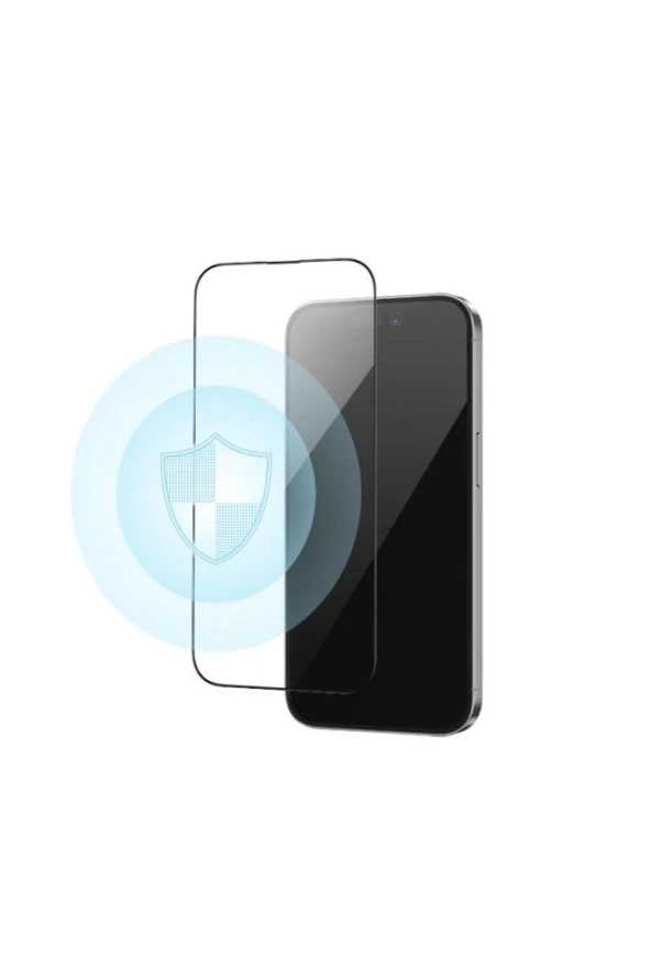 Iphone 15 Pro Uyumlu Tam Kaplayan HD Anti-static Darbe Emici Temperli Cam Ekran Koruyucu - 2