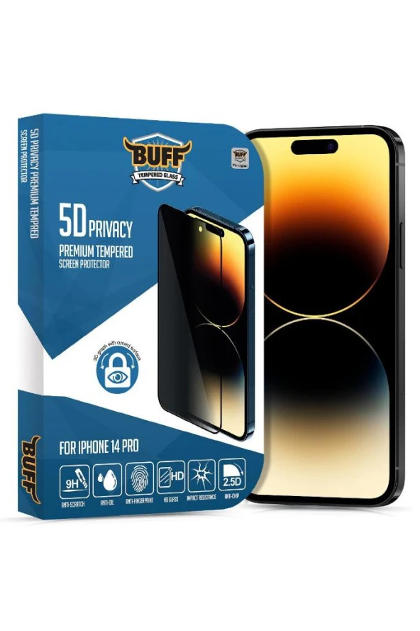 Buff Iphone 14 Pro 5d Privacy Ekran Koruyucu - 1