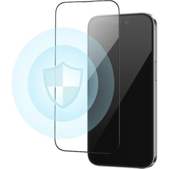 Blueo Iphone 15 Uyumlu Tam Kaplayan HD Anti-static Darbe Emici Temperli Cam Ekran Koruyucu - 2