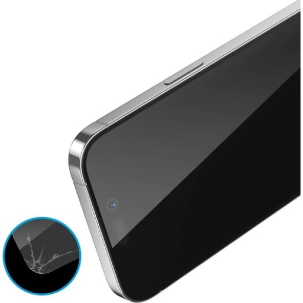 Blueo Iphone 15 Uyumlu Tam Kaplayan HD Anti-static Darbe Emici Temperli Cam Ekran Koruyucu - 3