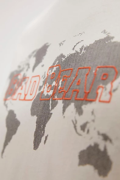 Bad Bear GLOBE T-SHIRT MARSHMALLOW Erkek Tişört Beyaz S-XXL - 6