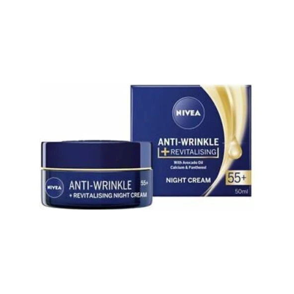 Nivea Kırışıklık Karşıtı Yenileyici 55+ Yaş Gece Kremi 50 ml