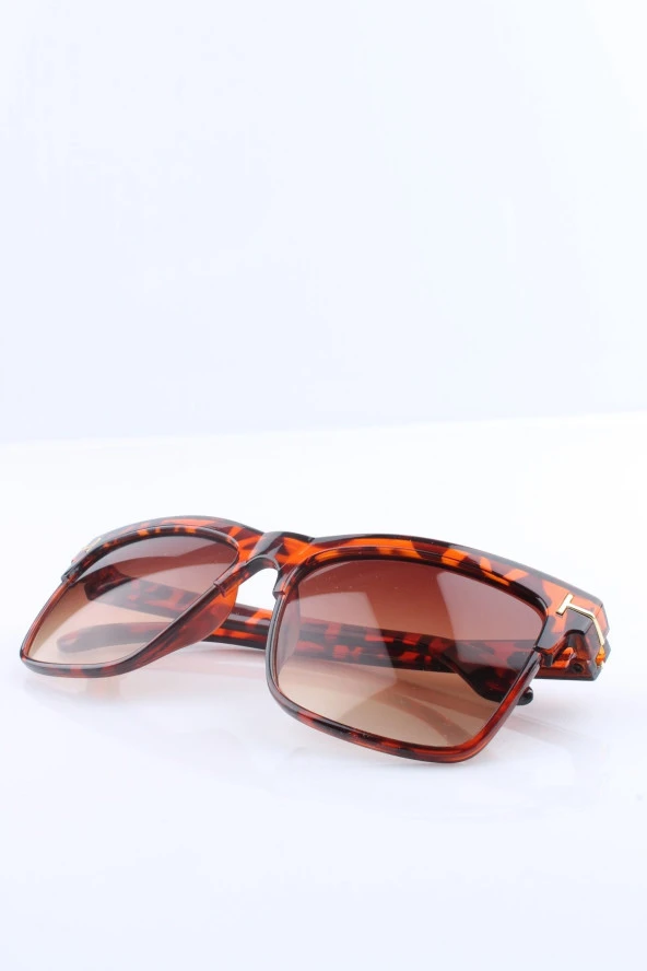 By Marine Uv400 Leopar Kadın Güneş Gözlüğü - Resim 5