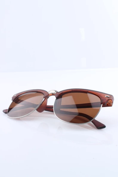By Marine Uv400 Mat Kahverengi Kadın Güneş Gözlüğü - Resim 4