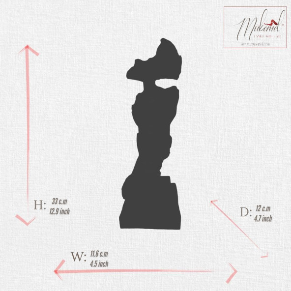 Susturma Heykeli Figür Dekoratif Obje Ve Biblo Masa Dekorasyon Salon Ofis Aksesuarları - Resim 2