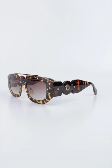 Max Polo Kadın Leopar UV 400 Korumalı Kadın Güneş Gözlüğü 23MPGLH012R3 - Resim 2