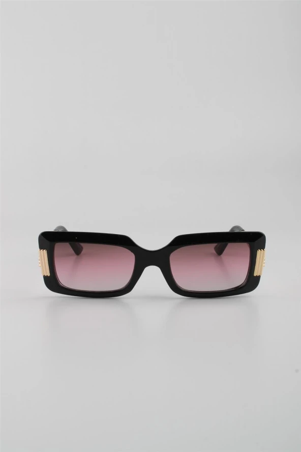 La Viva Pembe Siyah Mat UV400 Filtre Kadın Güneş Gözlüğü G24LVS3304R06 - Resim 2