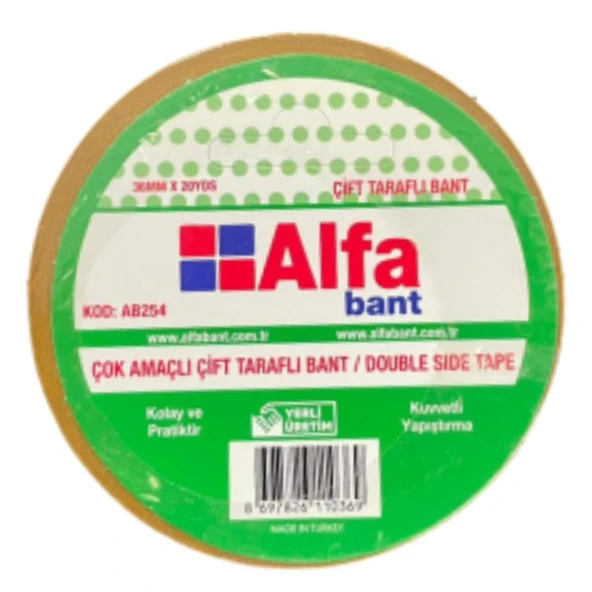 Alfa Ab254 Çift Taraflı Bant 36mm