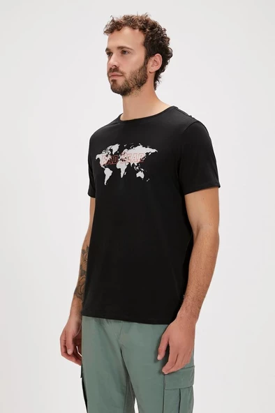 Bad Bear GLOBE T-SHIRT NIGHT Erkek Tişört Siyah S-XXL - 3