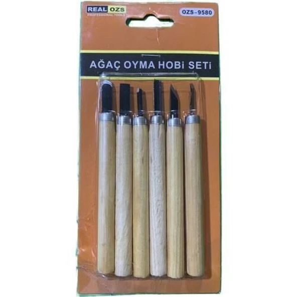 ÖZS-9580 Ağaç Oyma Hobi Seti 6 Pcs