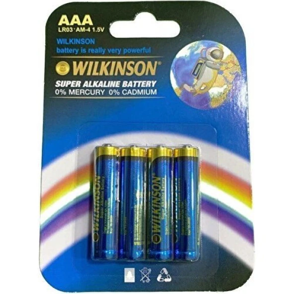 Wilkinson Lr03 Alkalin İnce Pil 4Lu