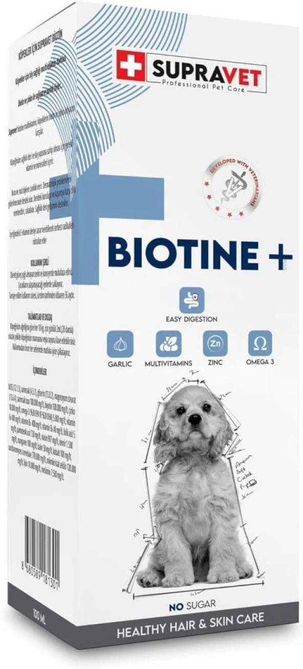 Supravet Biotine Dog Extra Deri ve Tüy Sağlığı Damlası 100 ML