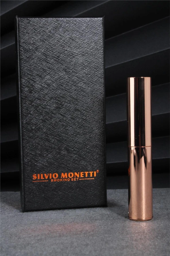 Silvio Monetti  Rose Renk Benzinli Ve Şarjlı Üfleyince Yanar Benzinli Çakmak  24CSM22109R01 - Resim 2