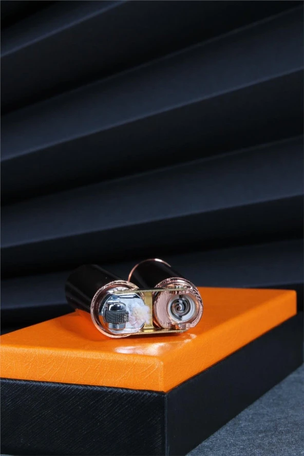 Silvio Monetti  Rose Renk Benzinli Ve Şarjlı Üfleyince Yanar Benzinli Çakmak  24CSM22109R01 - Resim 4