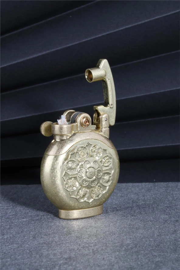 Silvio Monetti  Sarı Renk Özel Tasarım Çarklı Benzinli Çakmak  24CSM892TR03 - Resim 3