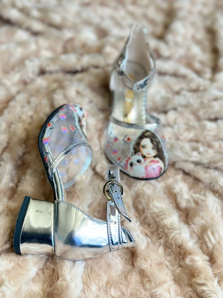 GALA  KEDİ & KIZ baskılı çocuk topuklu ayk - 5