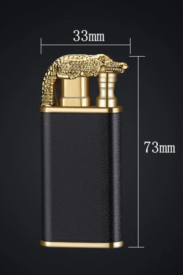 Siyah Ejderha Alevli Gazlı Pürmüzlü Lüx Çakmak BMCTMSHR01 - Resim 6