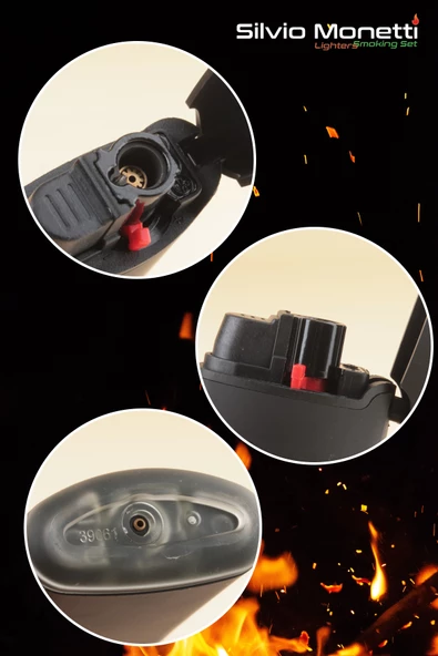 Silvio Monetti Turuncu Gazlı Çakmak SMC3061PR005 - Resim 4