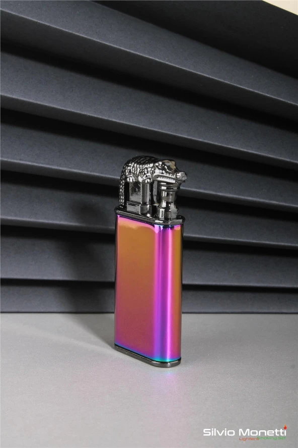 Silvio Monetti Çok Renkli Timsah Model Gazlı Çakmak 24CSM802MR04 - Resim 2