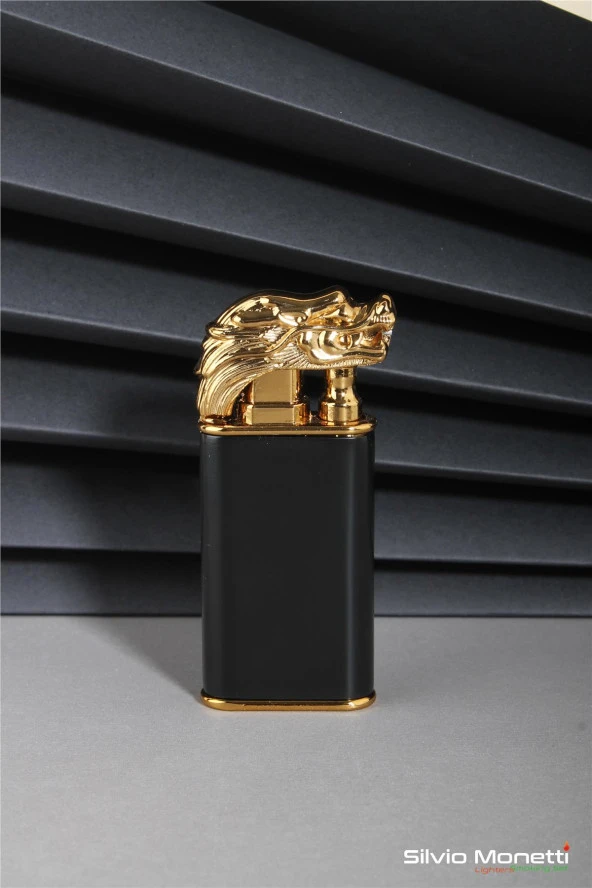 Silvio Monetti Siyah Aslan Model Gazlı Çakmak 24CSM804MR01 ürün görseli 1