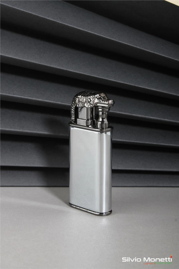 Silvio Monetti Gri Timsah Model Gazlı Çakmak 24CSM802MR03 - Resim 2