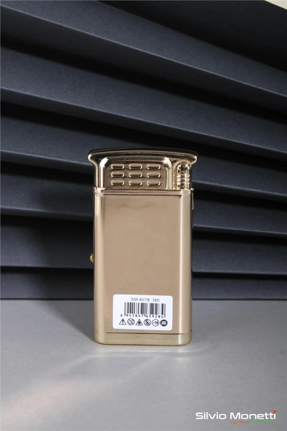 Silvio Monetti Altın Özel Tasarım Kapaklı Saatli Model Gazlı Çakmak 24CSM807BMR02 - Resim 3