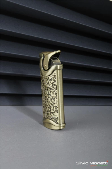 Silvio Monetti Bronz Özel Tasarım Gazlı Çakmak 24CSM819MR03 - Resim 2