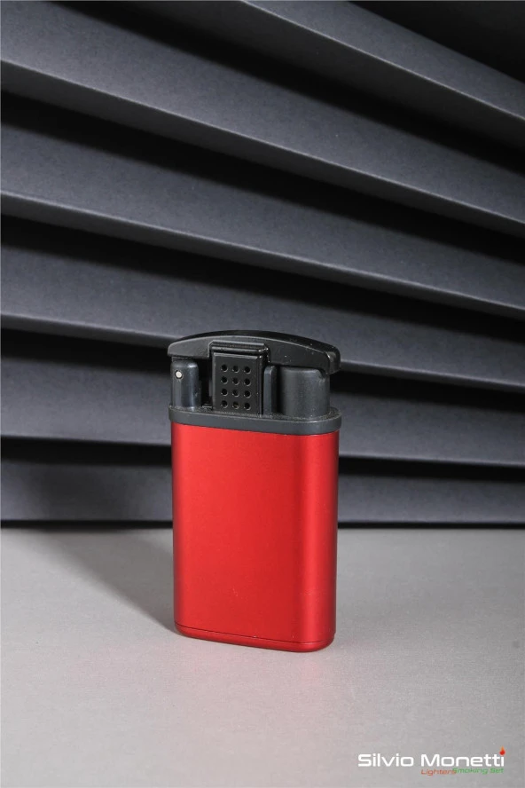 Silvio Monetti Kırmızı Kapaklı Özel Tasarım Gazlı Çakmak 24CSM910PR01 ürün görseli 1