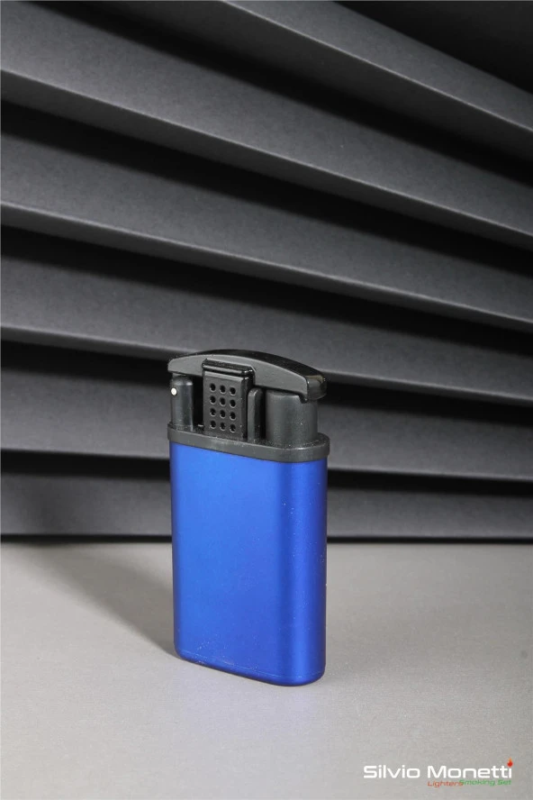 Silvio Monetti Mavi Kapaklı Özel Tasarım Gazlı Çakmak 24CSM910PR03 ürün görseli 1