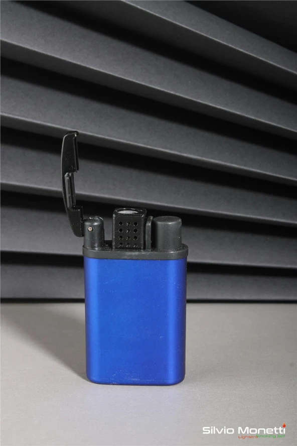 Silvio Monetti Mavi Kapaklı Özel Tasarım Gazlı Çakmak 24CSM910PR03 - Resim 2