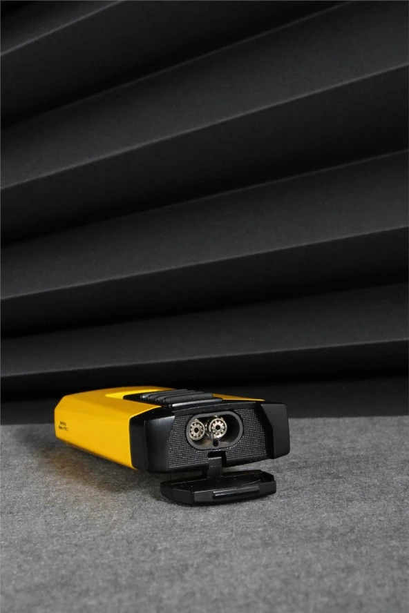 Silvio Monetti  Sarı Renk Çift Pürmüzlü Gazlı Çakmak  24CSM630MR01 - Resim 2