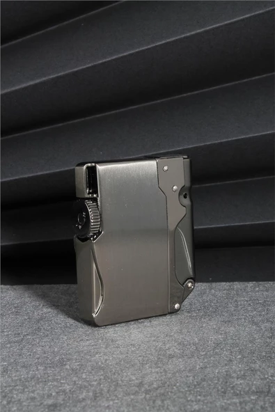 Silvio Monetti  Siyah Renk Özel Tasarım Pürmüz Gazlı Çakmak  24CSM881MR02 - Resim 4