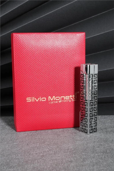 Silvio Monetti  Metalik Renk Kapaklı Özel Tasarım Gazlı Çakmak  24CSM901TR04 - Resim 2