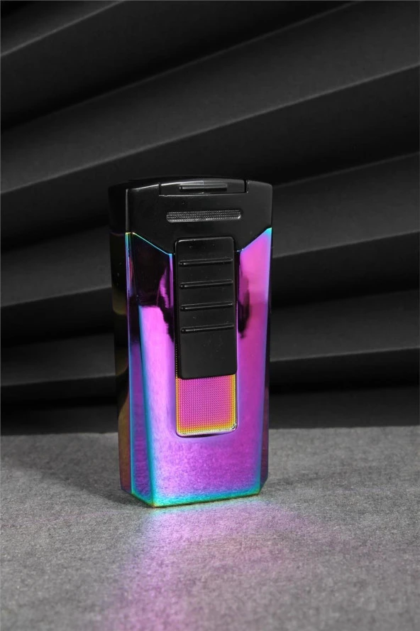 Silvio Monetti  Mor Renk Çift Pürmüzlü Gazlı Çakmak  24CSM630MR07 ürün görseli 1