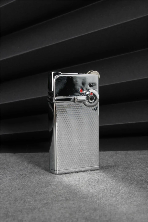 Silvio Monetti  Gümüş Renk Pürmüzlü Ve Alevli Çift Başlıklı Vanalı Gazlı Çakmak  24CSM646TR01 ürün görseli 1